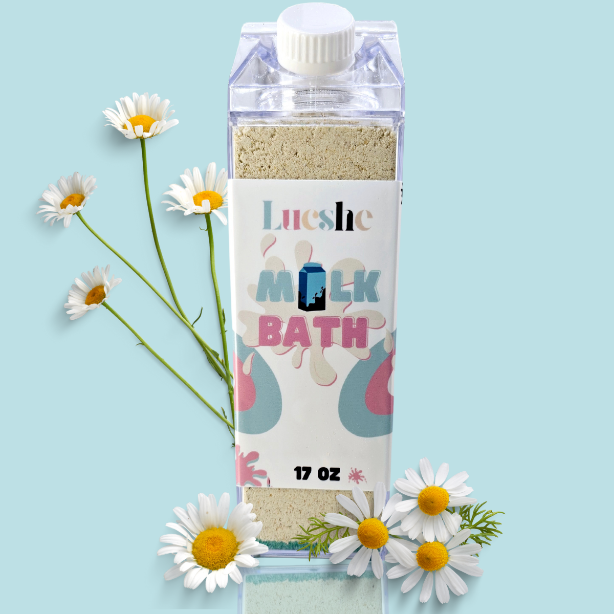 Lucshe Milk Bath Our milk bath soak is designed to enhance the beauty of your skin, leaving it feeling soft, smooth, and rejuvenated.